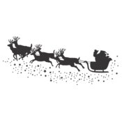 Santa Sleigh Silhouette